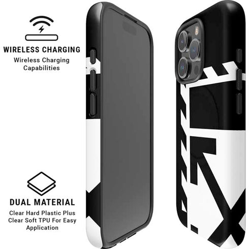 Black and White Geometric Shapes iPhone 16 Pro Magsafe Impact Case